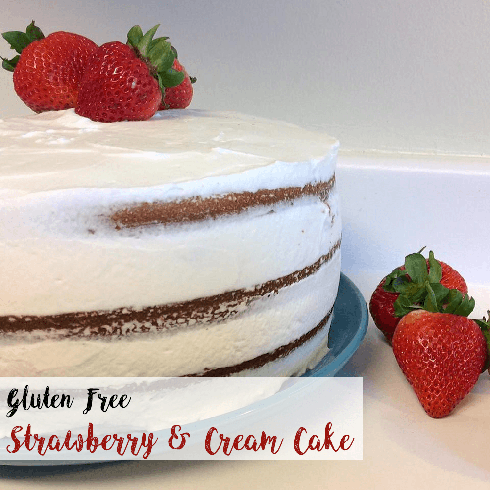 Strawberry and Whipped Cream Cake Easy Gluten Free Cake Recipes