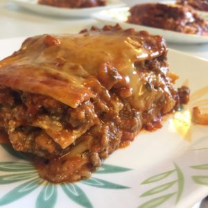 Meaty Gluten Free Lasagna with Spinach