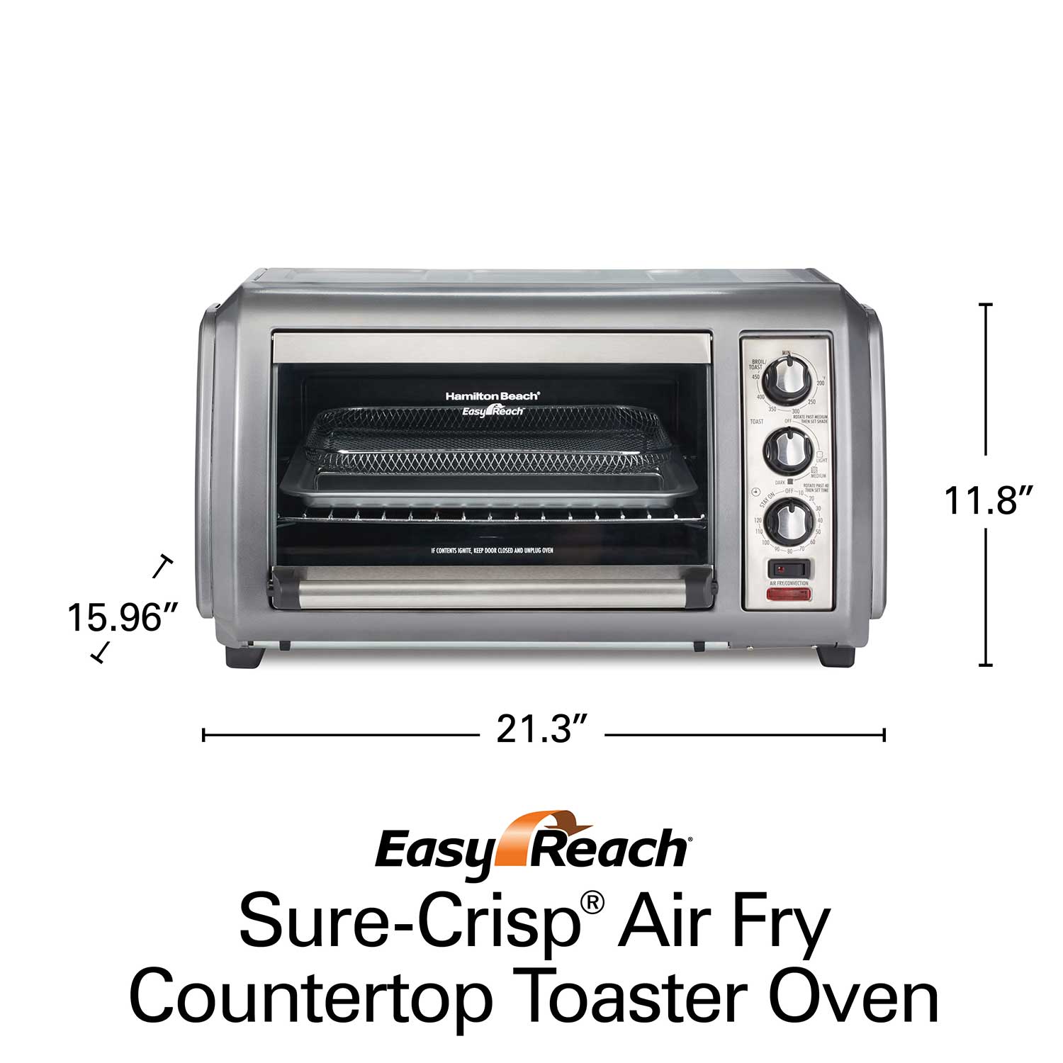 SureCrisp® Air Fryer Countertop Toaster Oven with Easy Reach® Door