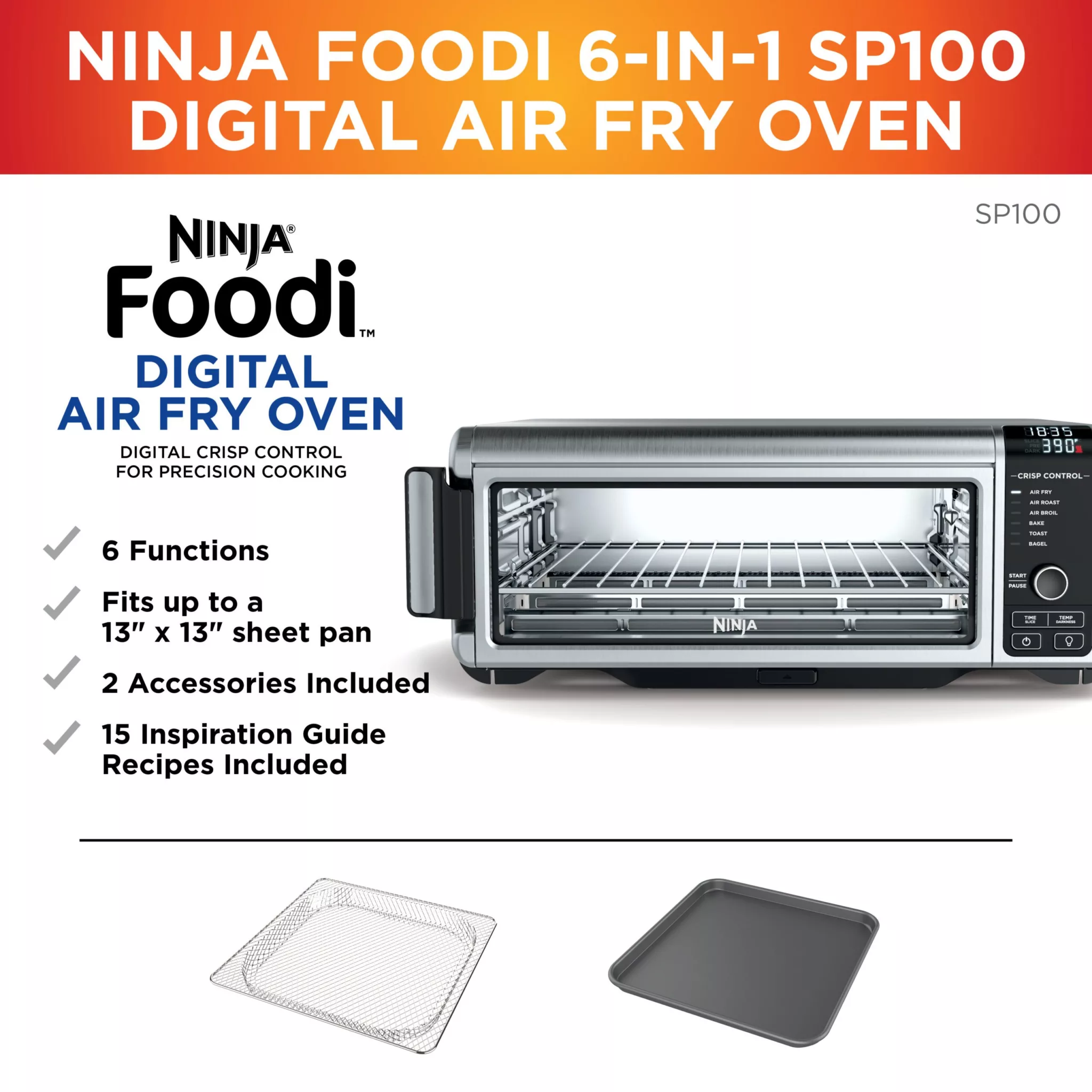 Ninja Foodi SP100 Digital Air Fryer Oven for sale online 