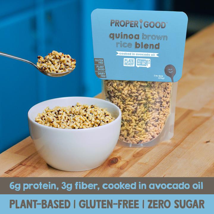 Quinoa & Brown Rice Blend from Proper Good Plant Based, Gluten Free!