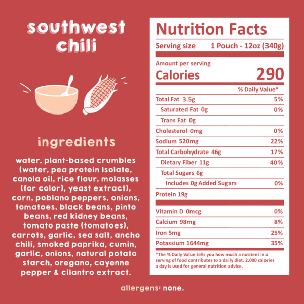 Southwest Chili from Proper Good Gluten Free PreMade Meal Options!