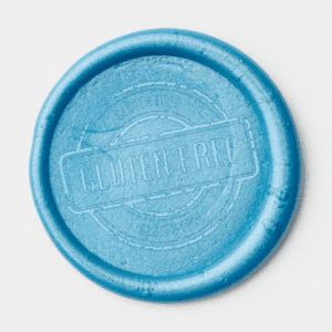 Gluten Free Stamp Wax Seal Sticker Blue