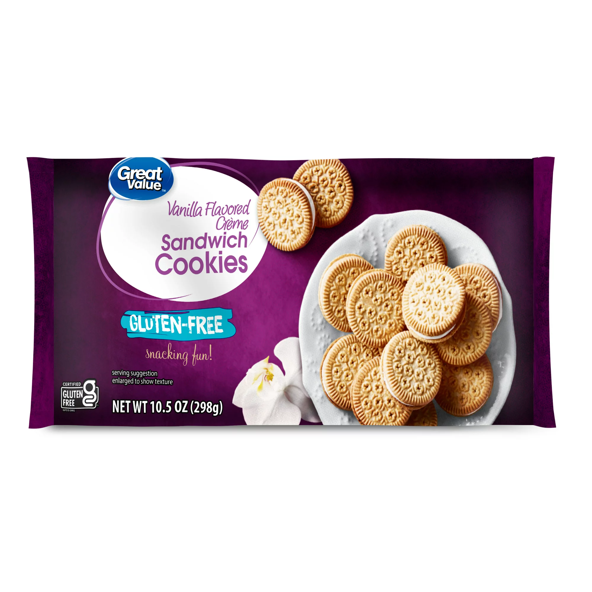 Walmart Great Value GlutenFree Vanilla Crème Sandwich Cookies
