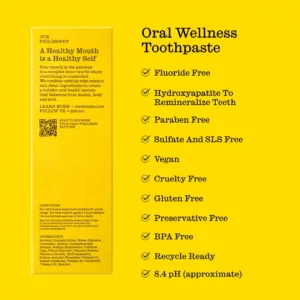 Twice Naturally Whitening Fluoride-Free Toothpaste - Activated Charcoal Icy Mint