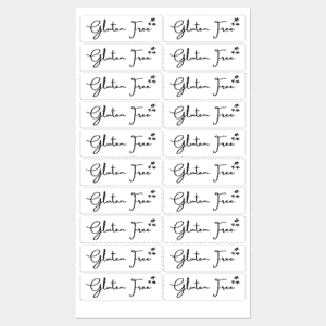 Gluten Free Stars Labels _ Kitchen & Home Labels Sheet