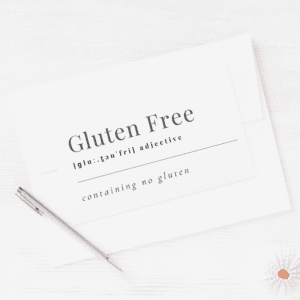 Gluten Free Sticker Labels - Definition of Gluten Free (Envelope)