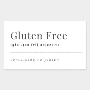 Gluten Free Sticker Labels - Definition of Gluten Free (Front)