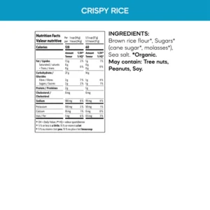 Crispy Rice Cereal Ingredients
