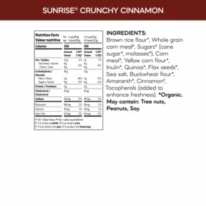 Sunrise Crunchy Cinnamon Cereal Ingredients