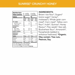 Sunrise Crunchy Honey Cereal Ingredients