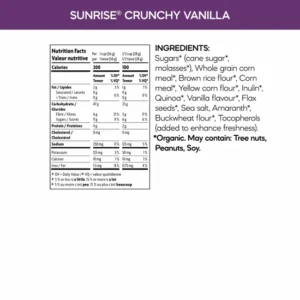 Sunrise Crunchy Vanilla Cereal Ingredients