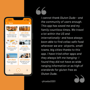 Gluten Dude App Testimonial