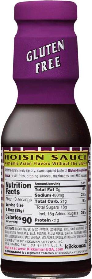 Kikkoman Gluten Free Hoisin Sauce Nutrition Facts