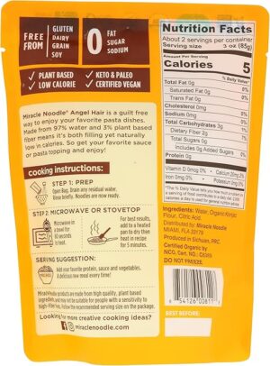 Miracle Noodle Angel Hair Style Back