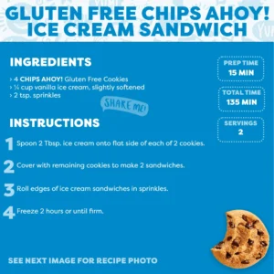 Chips Ahoy Original Crunchy Gluten Free Chocolate Chip Cookies Ice Cream Sandwich Recipe