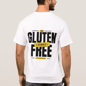 Zazzle Gluten Free Vibes - Celiac Disease Awareness 2025 T-Shirt (Back)