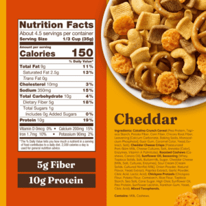 Catalina Crunch Cheddar Snack Mix Nutrition Facts
