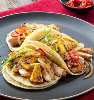 Street Tacos White Corn Tortillas Hawaiian Pork Tacos
