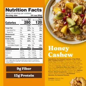 Catalina Crunch Honey Cashew Protein Granola Nutrition Facts