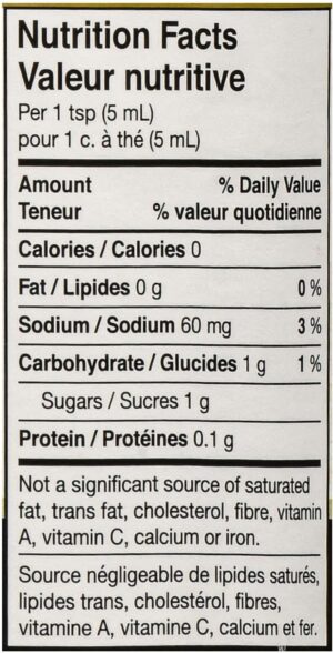 French's Classic Worcestershire Sauce Nutrition Facts