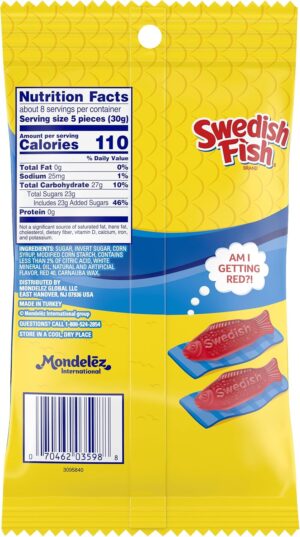 Soft Chewy Swedish Fish candy Nutrition