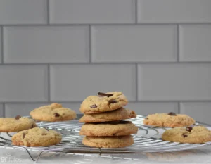 gluten free chocolate chip cookie stack with rack gfJules