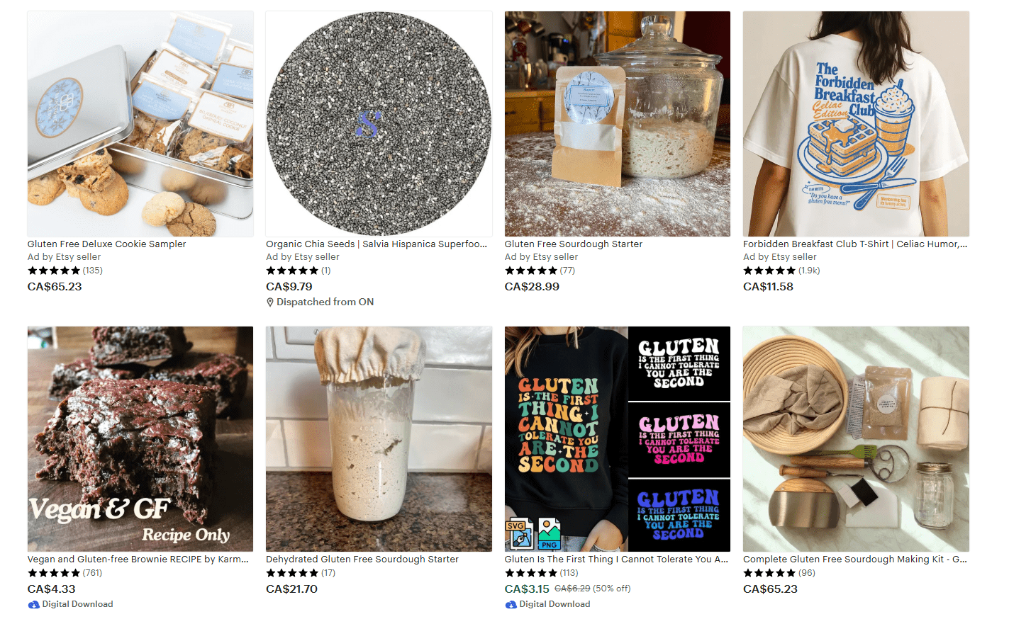 Etsy Gluten Free
