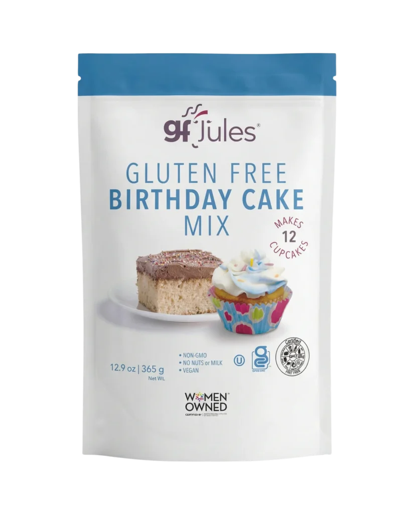 gfJules Gluten Free Birthday Cake Mix Front