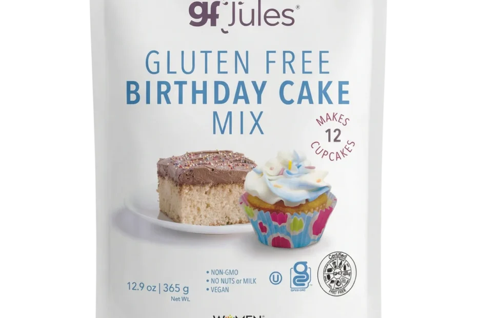 gfJules Gluten Free Birthday Cake Mix Front