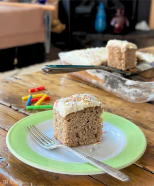 gfJules Gluten Free Birthday Cake Mix Slice