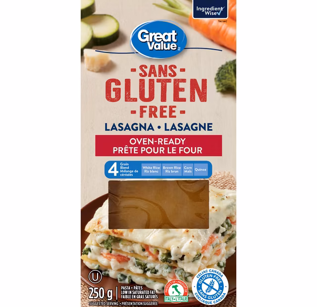 Great Value Gluten Free Oven-Ready Lasagna