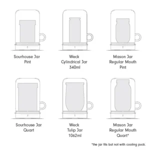 Goldie by Sourhouse Starter Warmer Cooling Puck Sizes
